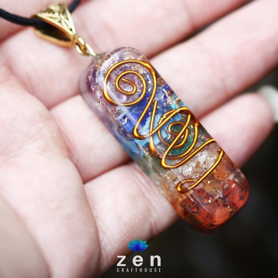 Orgonite 7 Chakra Energy Pendant