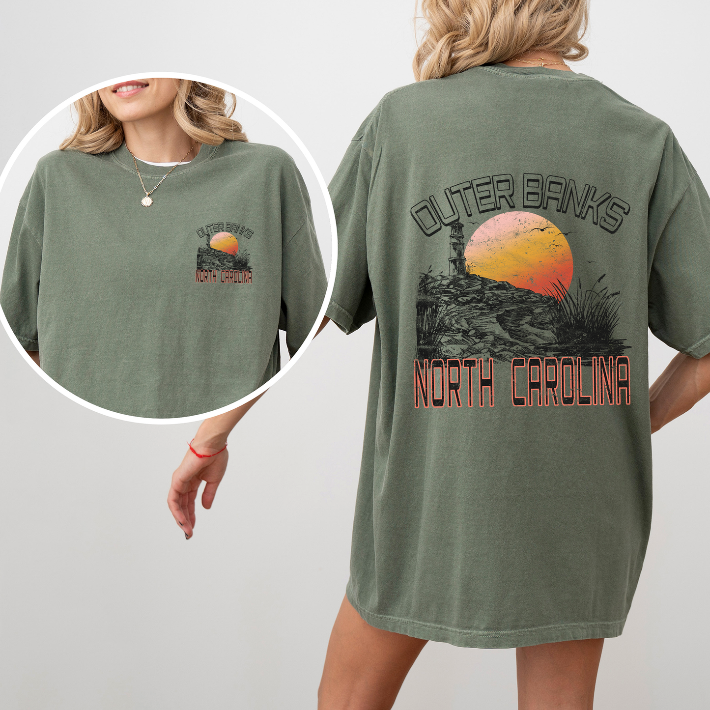 Outer Banks, North Carolina, Beach, OBX, Summer, Comfort Colors T-Shirt