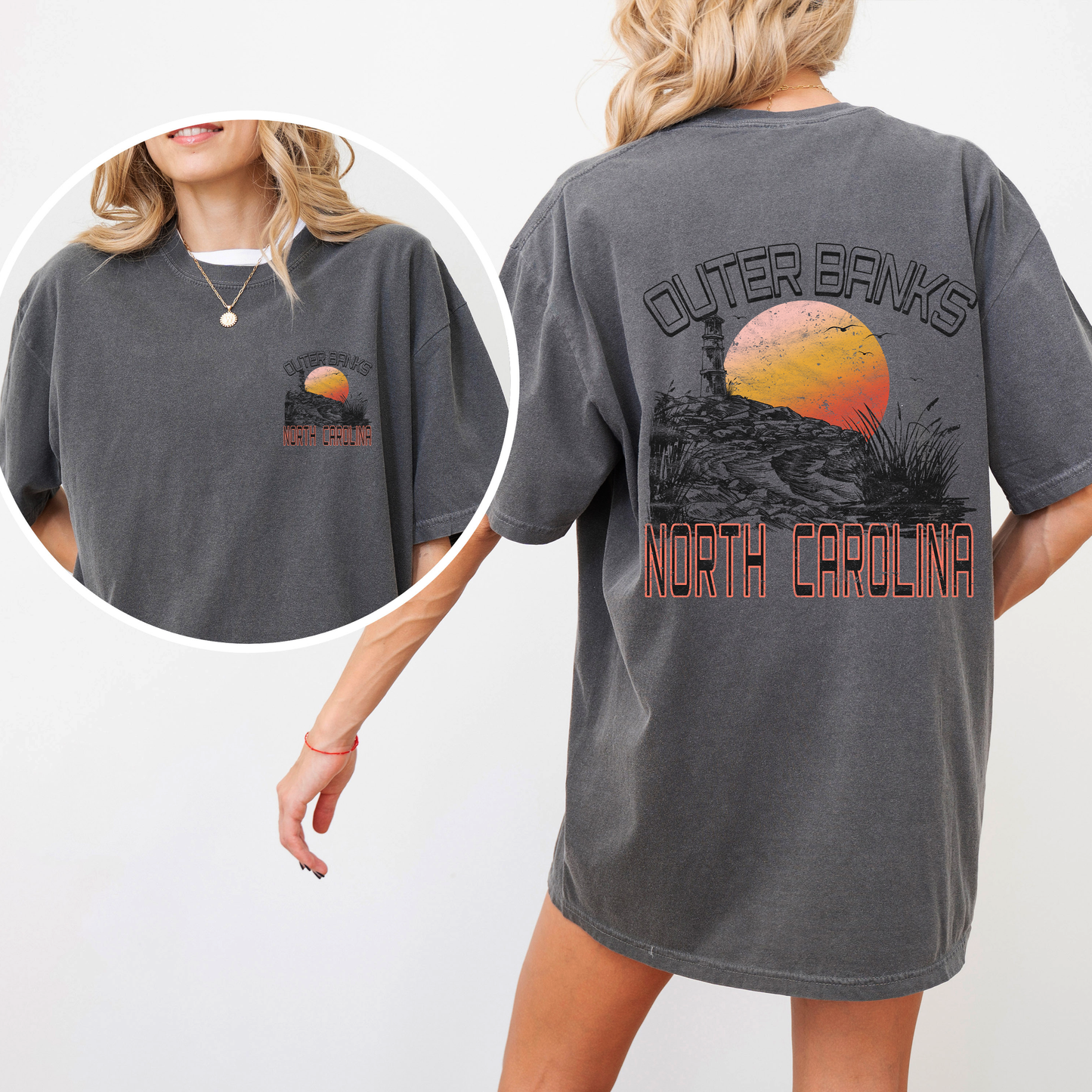 Outer Banks, North Carolina, Beach, OBX, Summer, Comfort Colors T-Shirt