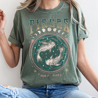 Pisces Zodiac Comfort Colors Tees, Horoscope, Astrology