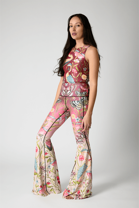 Original Bell - Pretty In Pink Yoga Hippie Flare Bell Bottoms