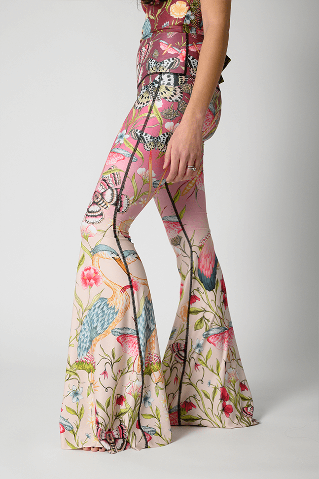 Original Bell - Pretty In Pink Yoga Hippie Flare Bell Bottoms