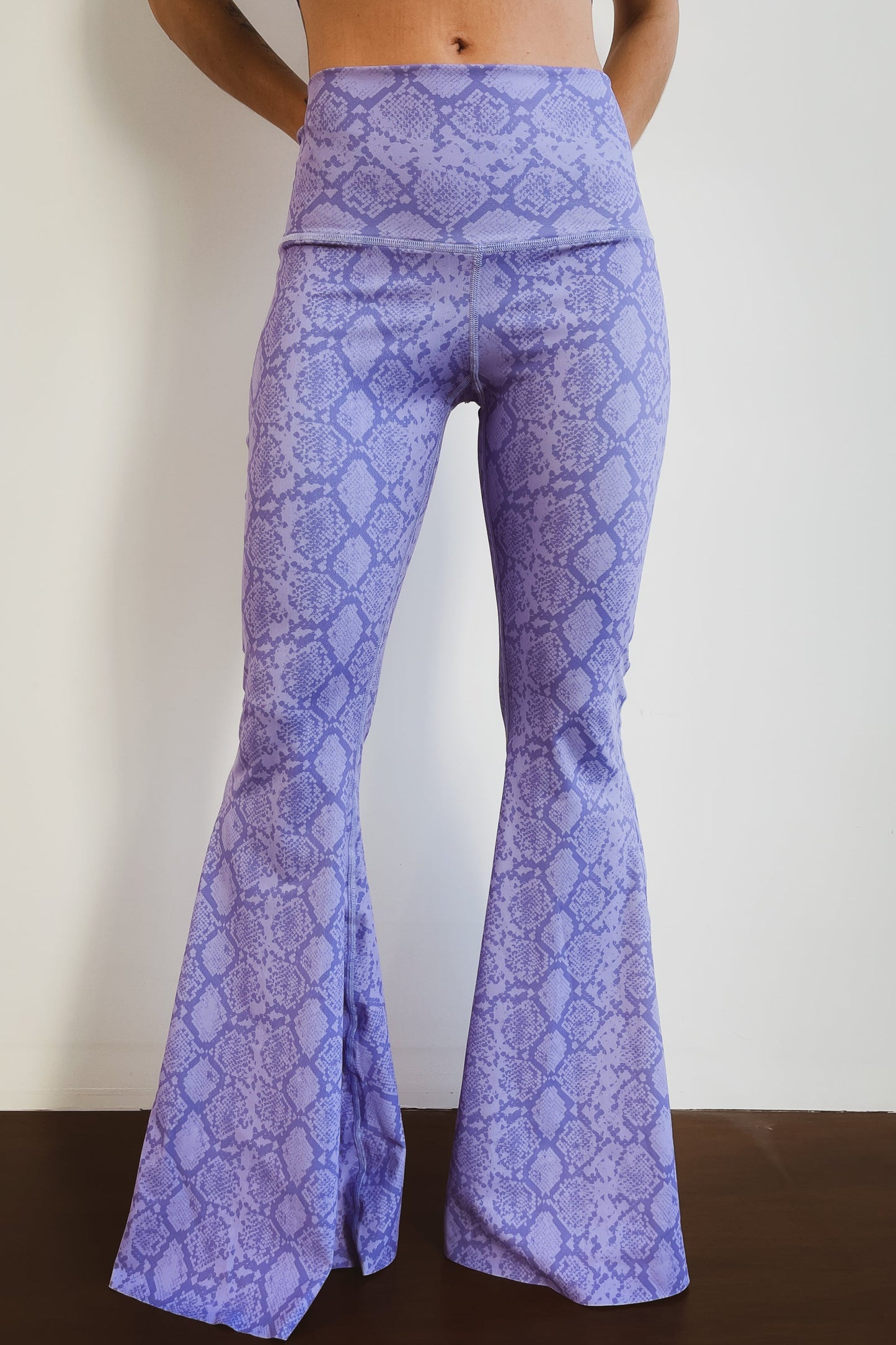 Lilac Snake Yoga Hippie Flare Bell Bottoms