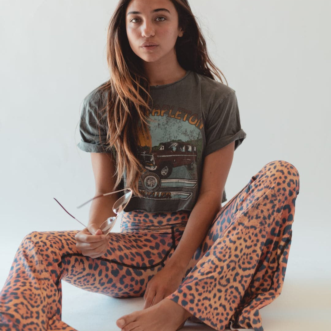 Purple Awakening Crop Bell Bottom