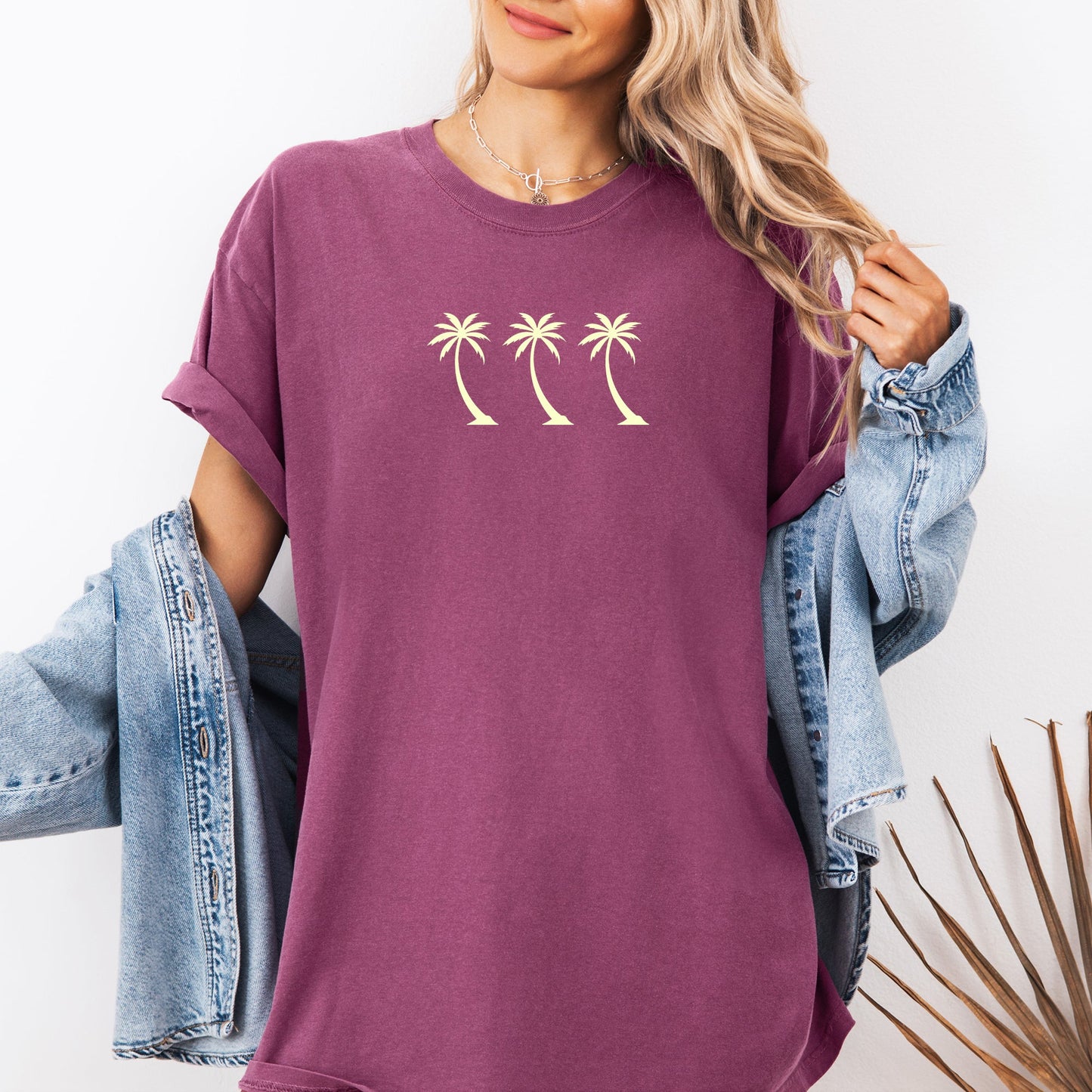 Retro Minimalist Palm Trees, Summer, Beach, Classic Comfort Colors T-Shirt