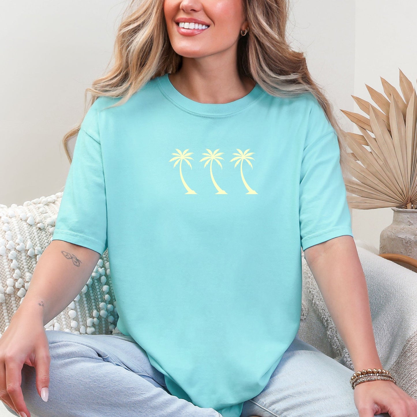 Retro Minimalist Palm Trees, Summer, Beach, Classic Comfort Colors T-Shirt