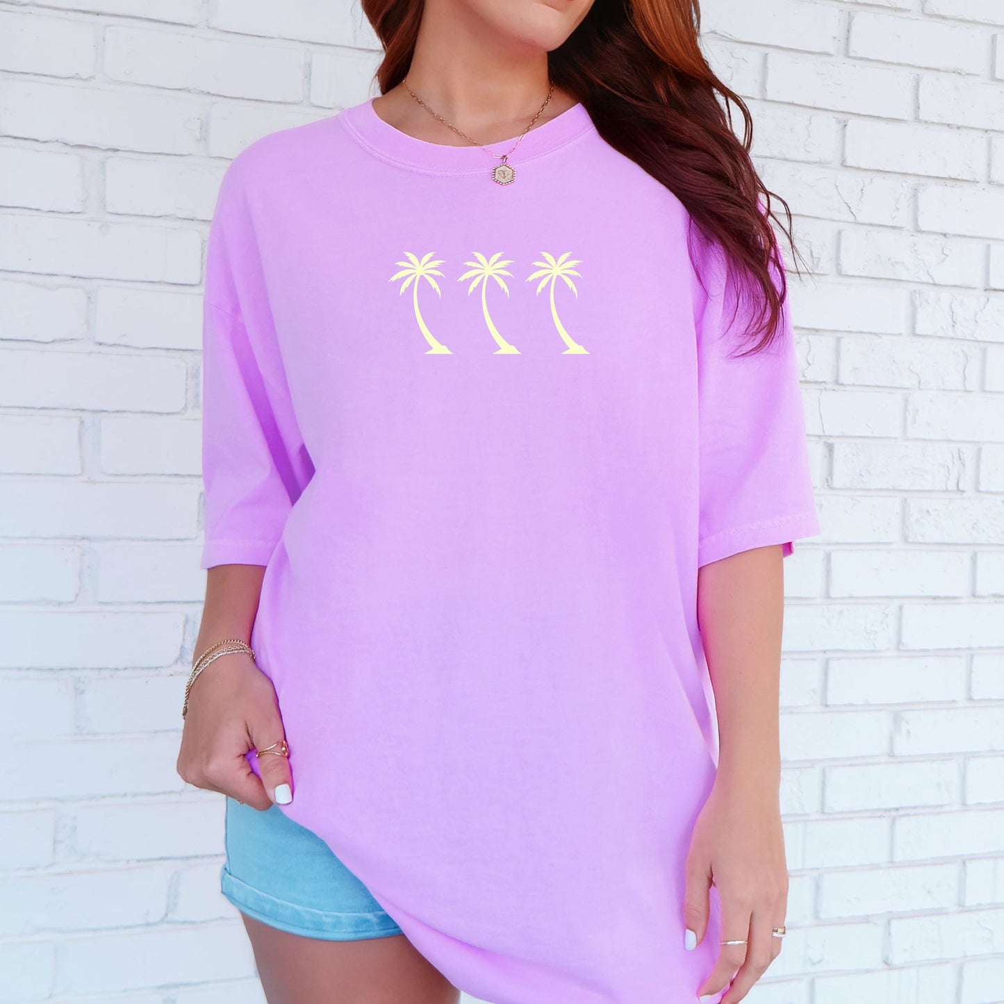 Retro Minimalist Palm Trees, Summer, Beach, Classic Comfort Colors T-Shirt