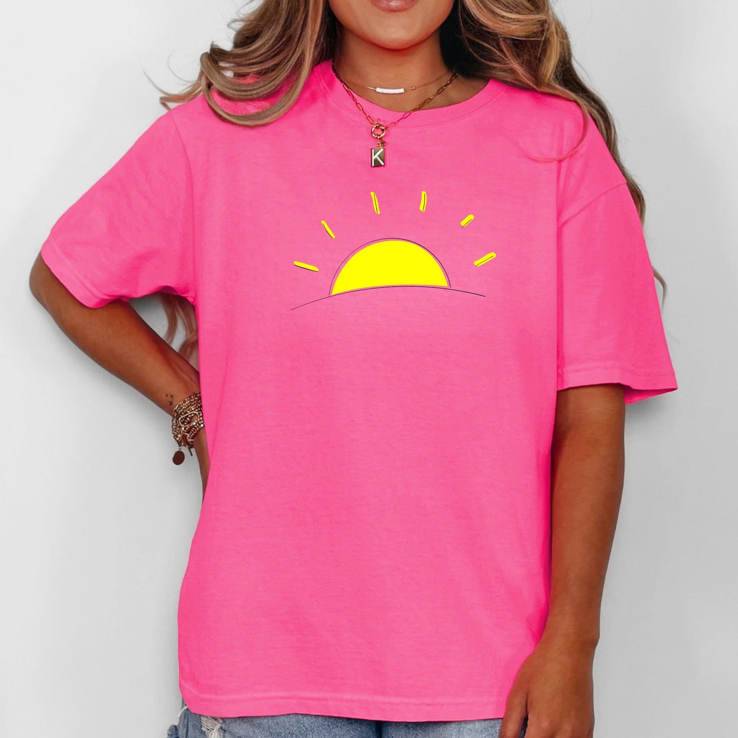 Retro Minimalist Sunset, Beach, Summer Comfort Colors T-Shirt