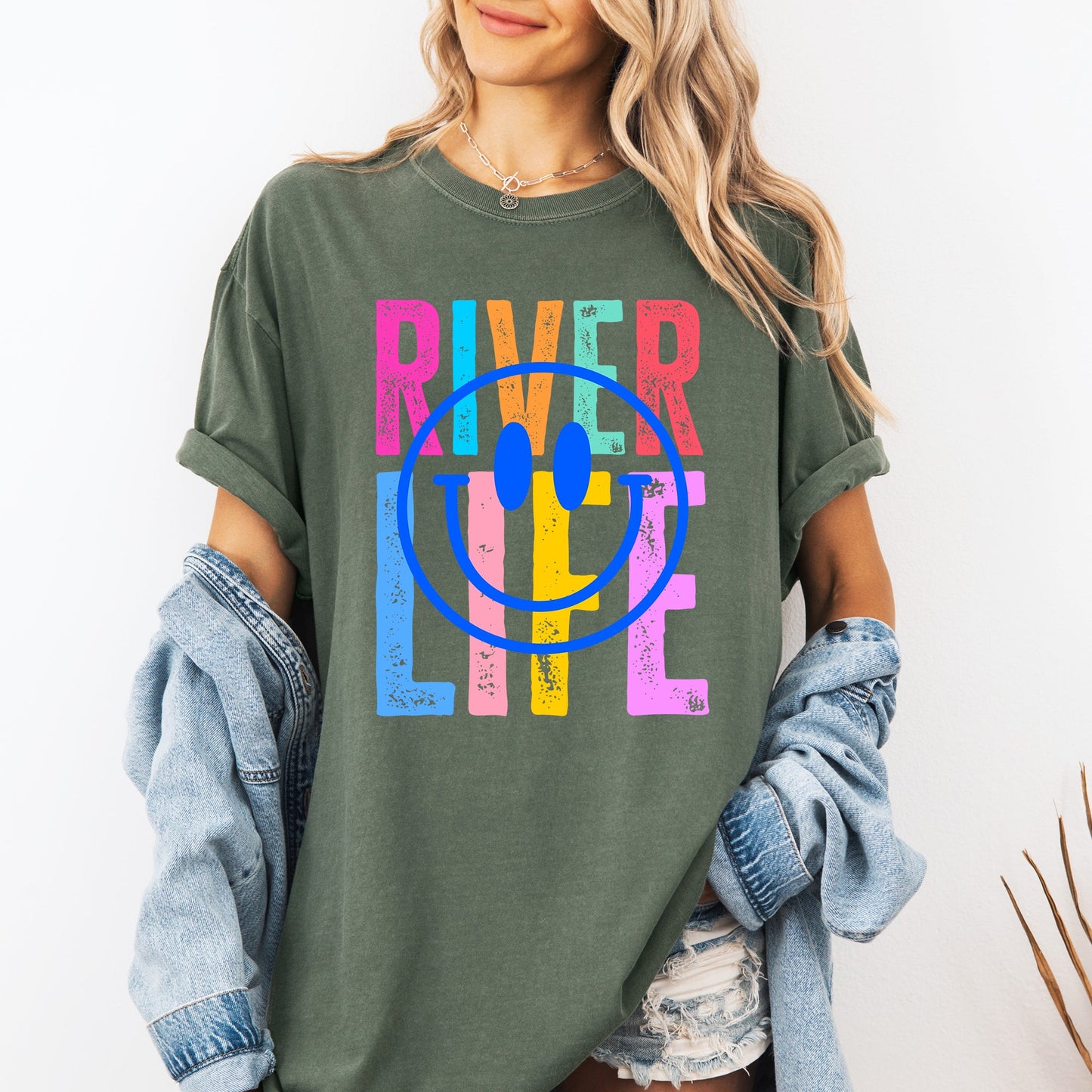 River Life, Float, Summer, River Rat, Retro, Comfort Colors T-Shirt