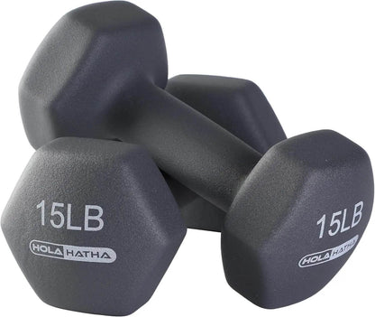 5,10, 15 Pound Neoprene Dumbbell Weight Set with Rack