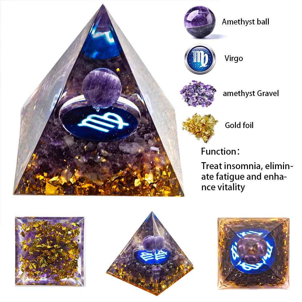 Your Zodiac Essence Crystal Pyramid