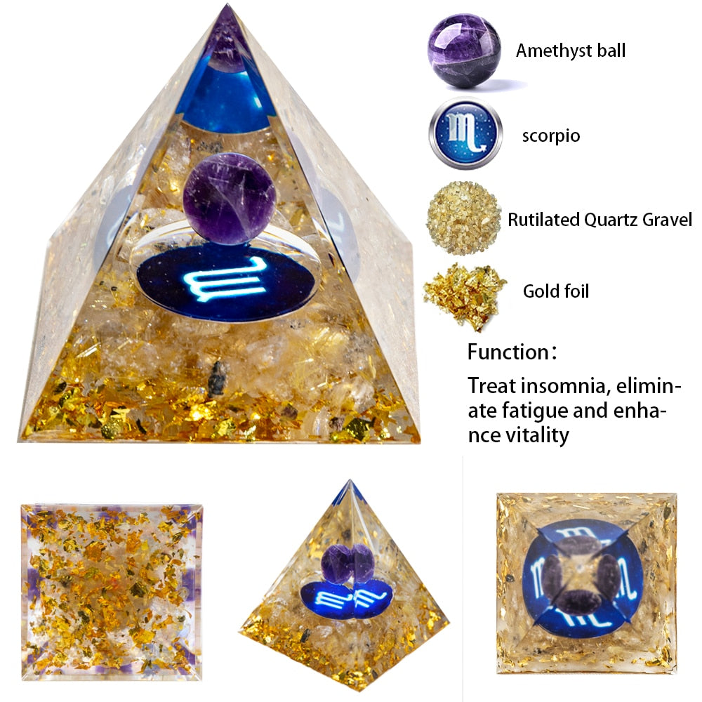 Your Zodiac Essence Crystal Pyramid