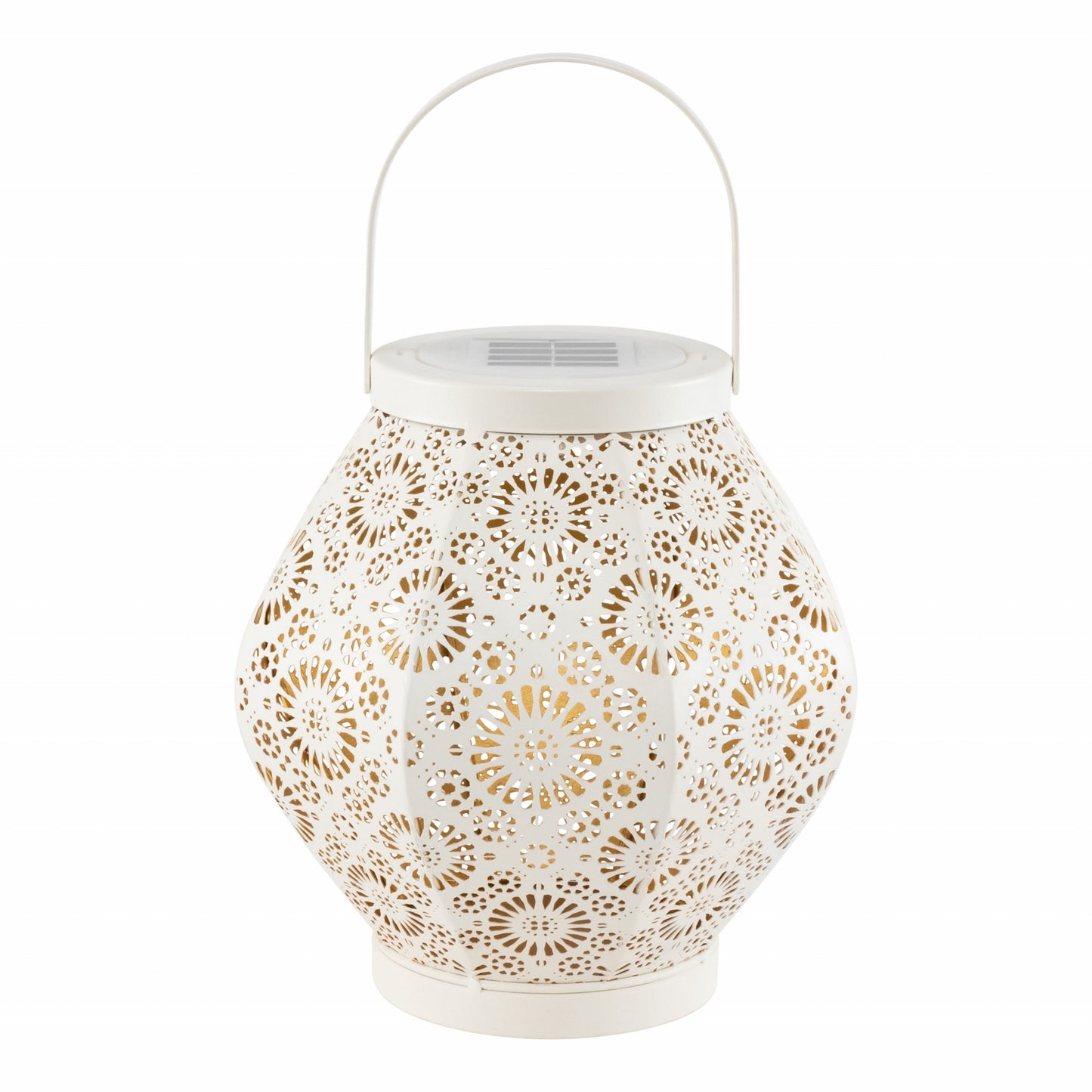 Daisy Punched Metal Solar Lantern