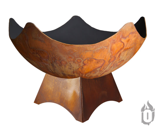 "Stellar" Artisan Wood Burning Fire Pit Bowl with Standard Base (Made In USA)