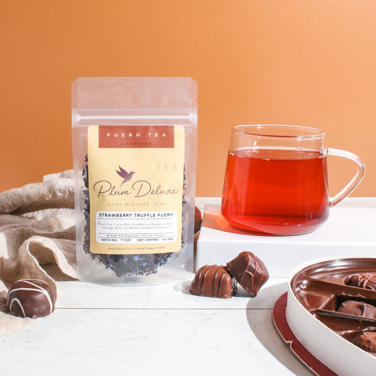 Strawberry Truffle Puerh Tea (Strawberry / Chocolate / Orange)