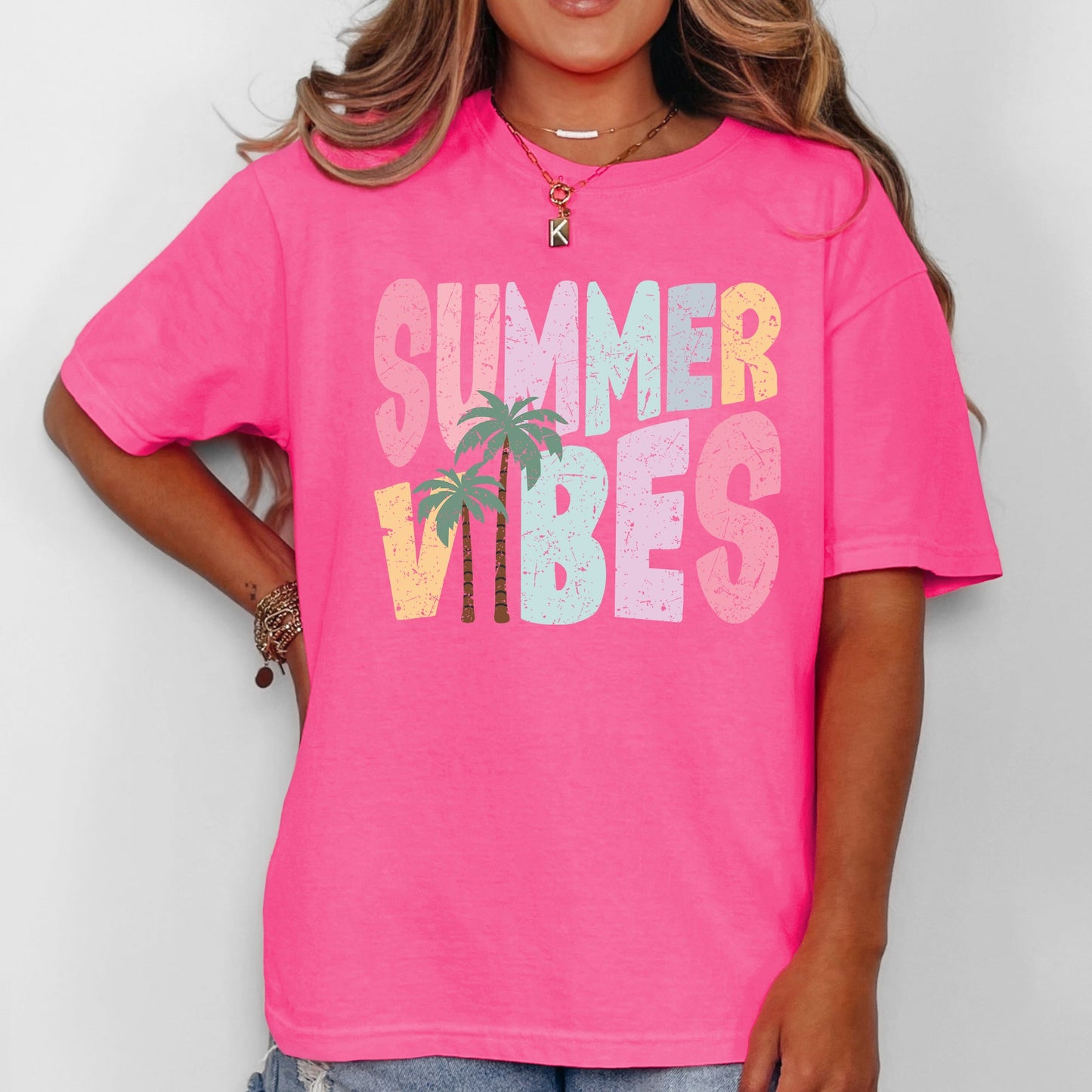Summer Vibes, Retro, Colorful, Beach, Comfort Colors T-Shirt