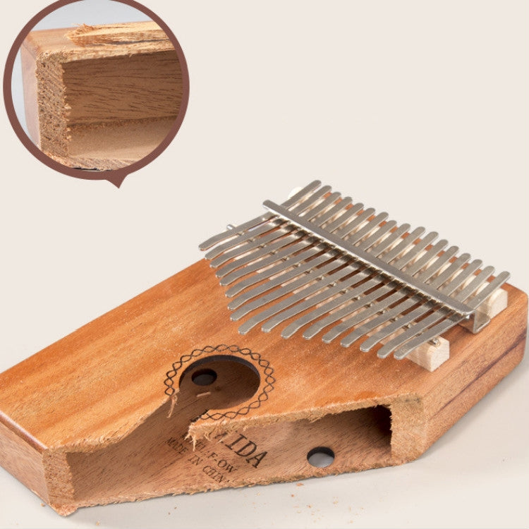 17-tone Kalimba Portable Thumb Piano, Style:Mahogany-Sun God