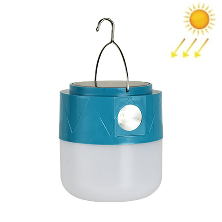 105 Solar Rechargeable LED Bulb Light Camping Light Emergency Light with Flashlight Function(Blue)