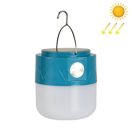 105 Solar Rechargeable LED Bulb Light Camping Light Emergency Light with Flashlight Function(Blue)