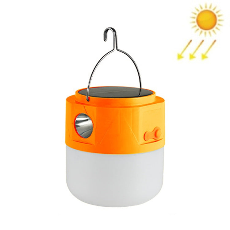 105 Solar Rechargeable LED Bulb Light Camping Light Emergency Light with Flashlight Function(Orange)