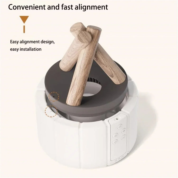 Bonfire Shaped Remote Control Aroma Diffuser Desktop Flame Humidifier, Color: Colorful White