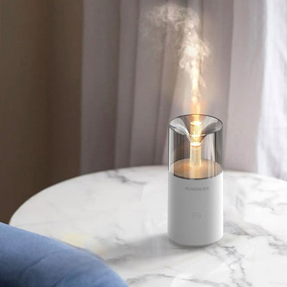 Candle Flame Aromatherapy Diffuser Automatic Scent Sprayer Mini Ambiance Candle Light Humidifier(129 Black)