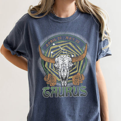 Taurus Zodiac Comfort Colors Tees, Horoscope, Astrology