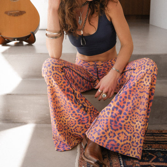 Purple Awakening Crop Bell Bottom