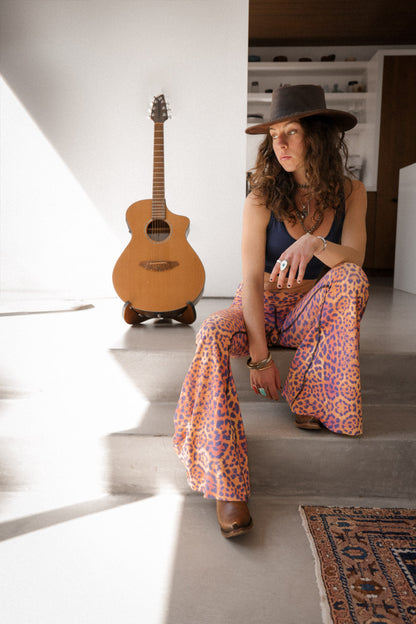 Purple Awakening Crop Bell Bottom