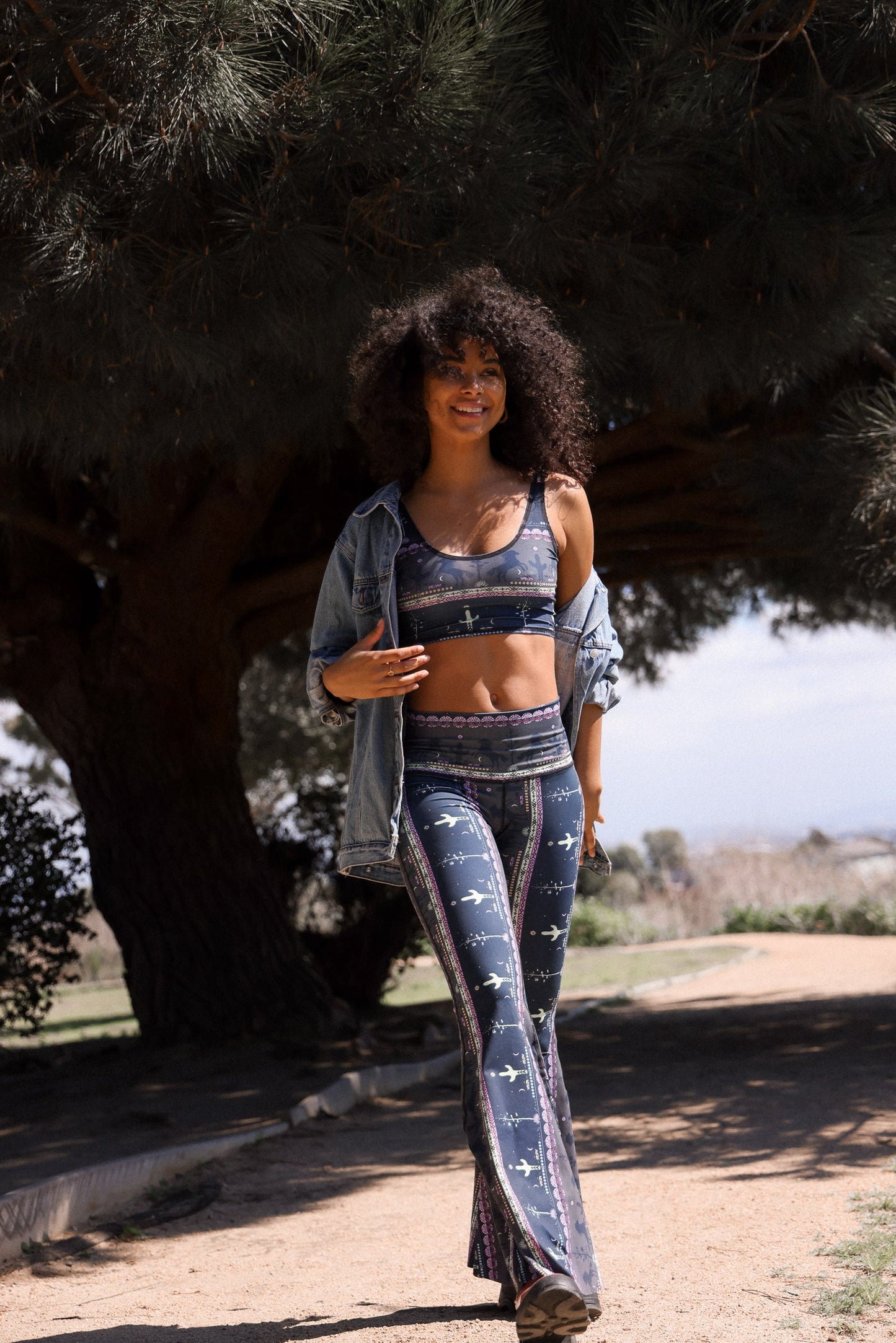 Wild and Free Crop Yoga Hippie Flare Bell Bottoms