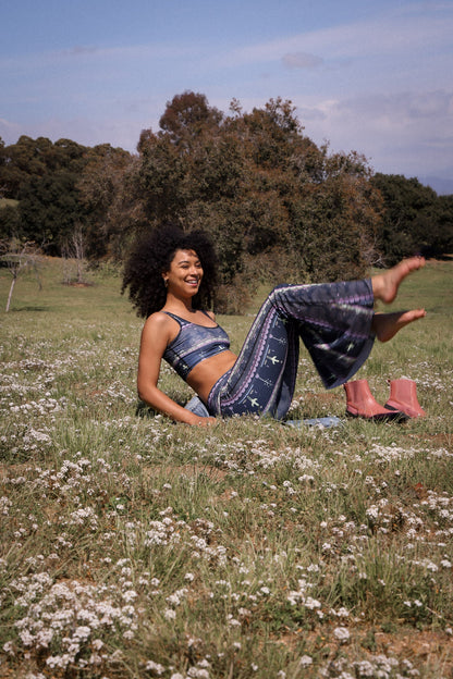 Wild and Free Crop Yoga Hippie Flare Bell Bottoms