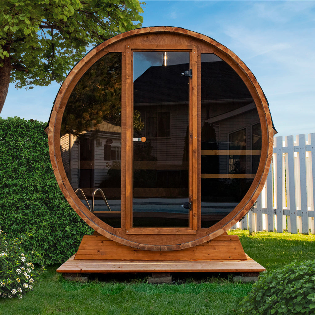 SAUNA EVOLUTION® Luxury Barrel Sauna Serenity Nature Air 3