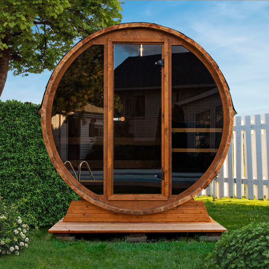 SAUNA EVOLUTION® Luxury Barrel Sauna Serenity Nature Air 3