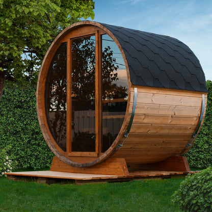 SAUNA EVOLUTION® Luxury Barrel Sauna Serenity Nature Air 3