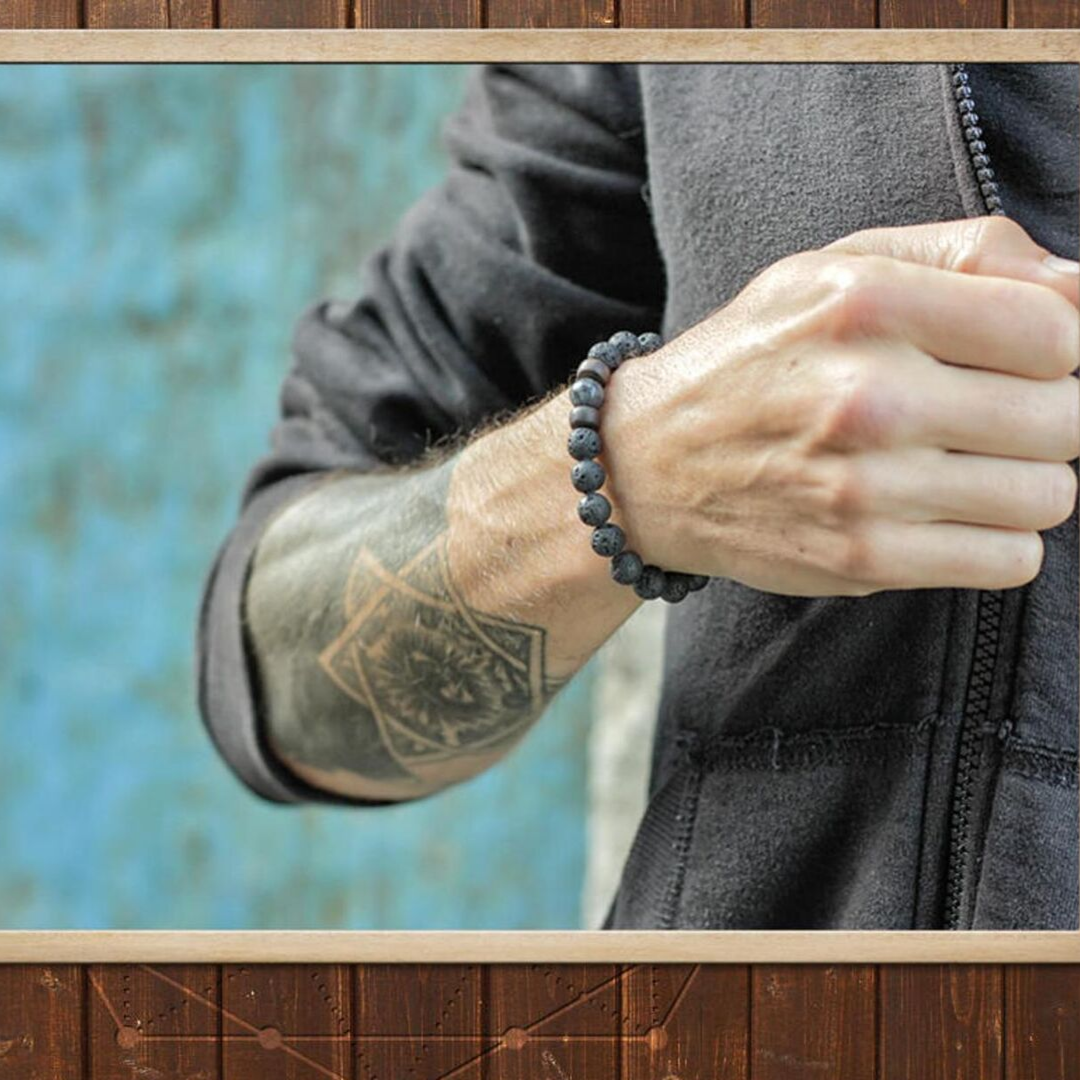 Lava Stone Energy Bracelet | Inner Strength