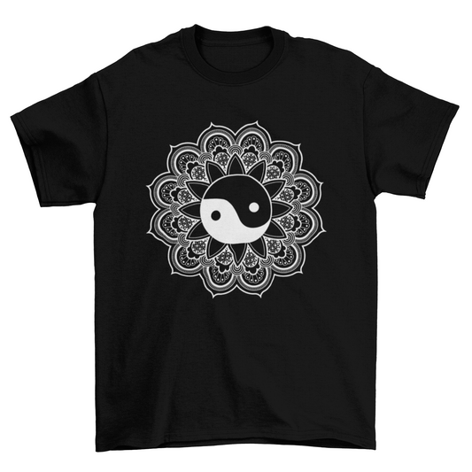Mandala yin yang t-shirt