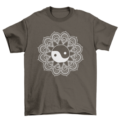 Mandala yin yang t-shirt