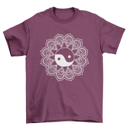 Mandala yin yang t-shirt