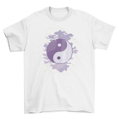 Yin yang mystic symbol t-shirt design