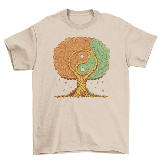 Ying yang tree of life t-shirt