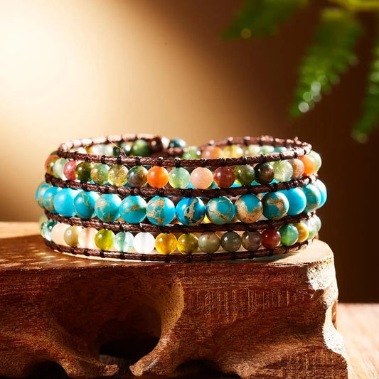 Bohemian Imperial Jasper Positivity Bracelet