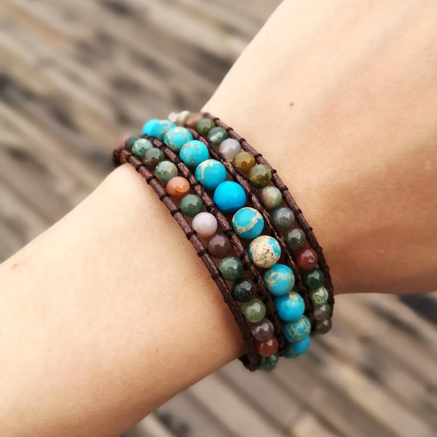 Bohemian Imperial Jasper Positivity Bracelet
