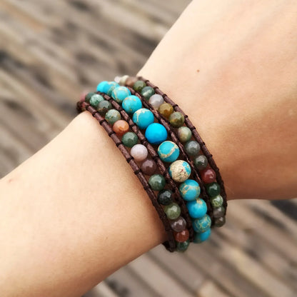 Bohemian Imperial Jasper Positivity Bracelet