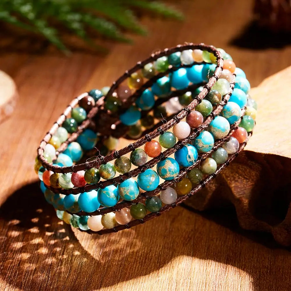 Bohemian Imperial Jasper Positivity Bracelet