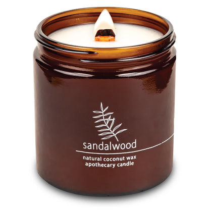 Sandalwood | Wood Wick Candle with Natural Coconut Wax