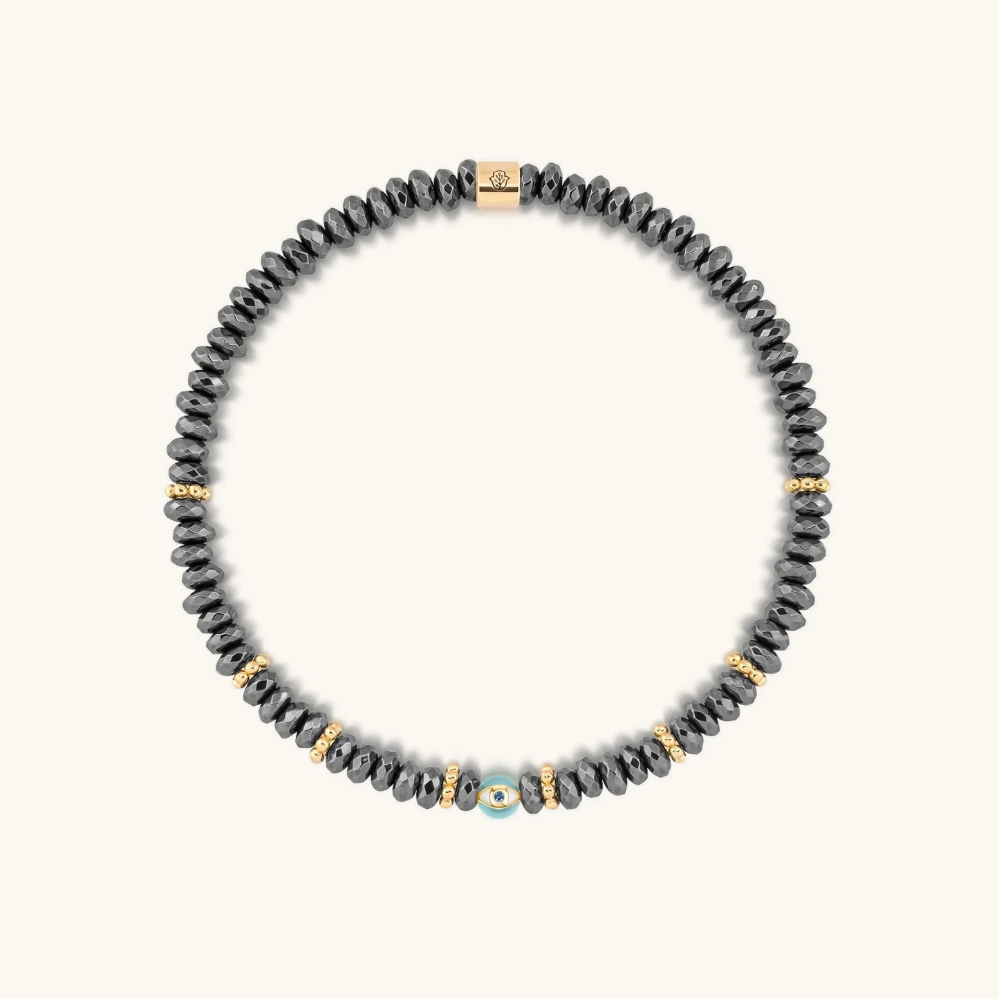 Earth Guardian - Hematite Evil Eye Bracelet