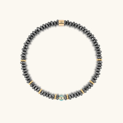 Earth Guardian - Hematite Evil Eye Bracelet