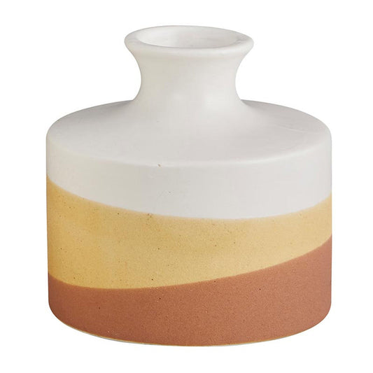 Warm Colors Vase and Pot Set | Decorative Coordinated Ceramics Set of