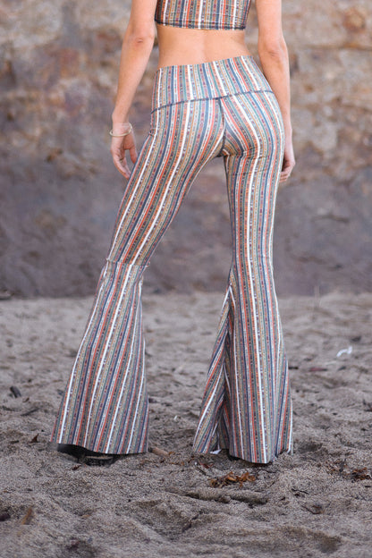 Ribbon Stripe Long Bell Bottom ♡