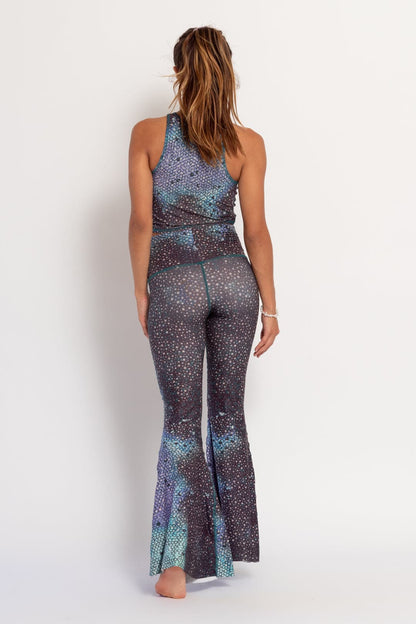 Mermaid Fairy Queen Teal Crop Bell Bottom